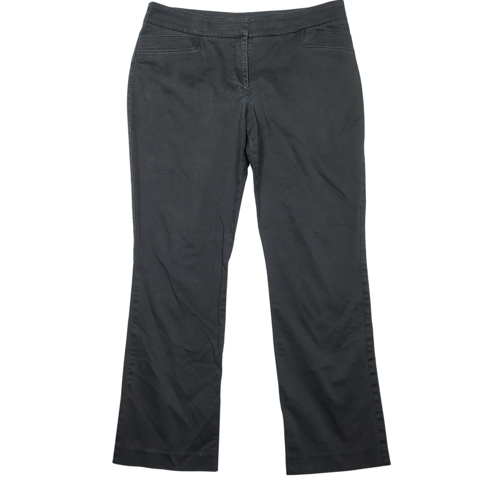 Tribal Studio Pants Women 12 Straight Leg Black Solid